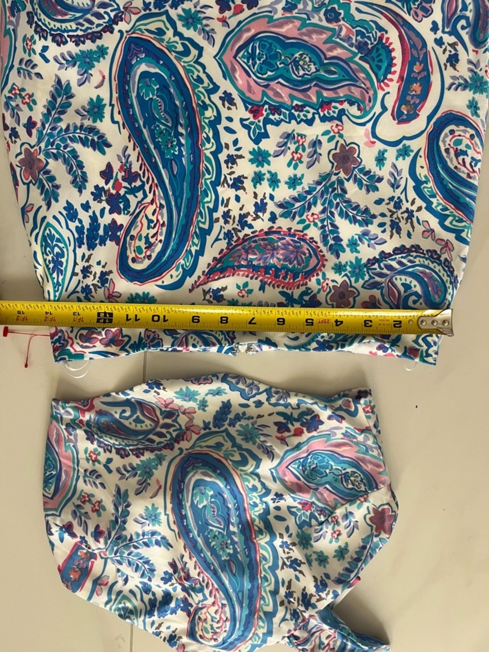 Mable High-Rise Paisley Midaxi Skirt in Light Blue with matchy top size small - Picture 11 of 16